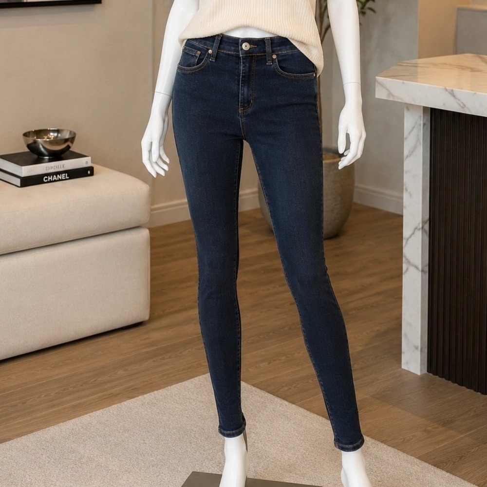 rag & bone Womens Skinny Jeans Marine Blue Dark Wash Stretch Denim 27
